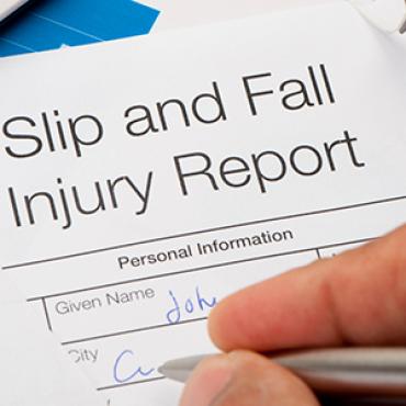 Slip and Fall injury report