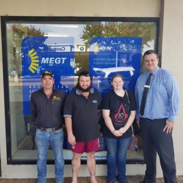  Jason White – ANL Operations Manager,  Corey Speechley – ANL apprentice, Anna Millar – ANL apprentice, Clint Coghlan – MEGT Customer Service Officer – Field