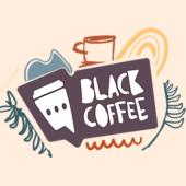 Black Coffee logo on a cream background