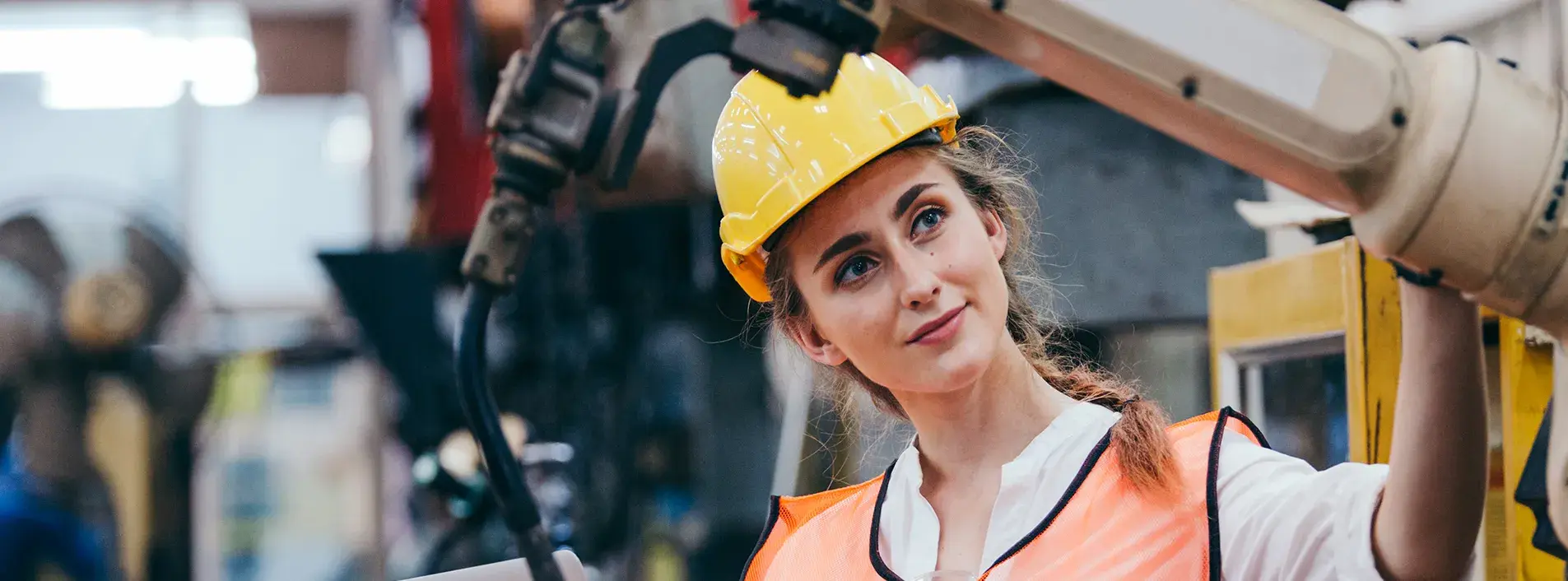 female worker in factory setting