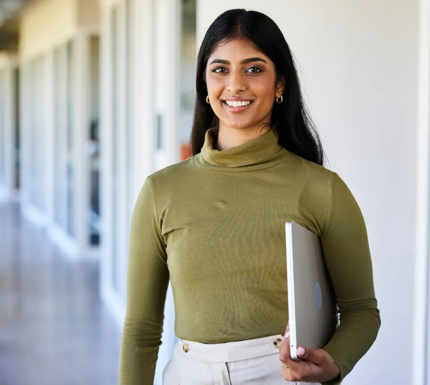 Woman with a laptop