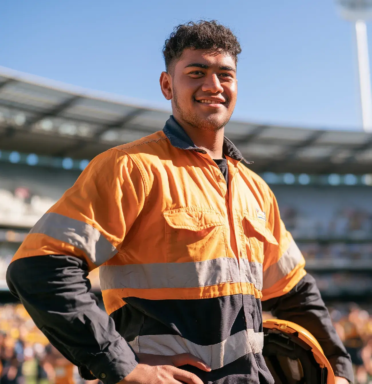 Male apprentice within AFL sporting environment