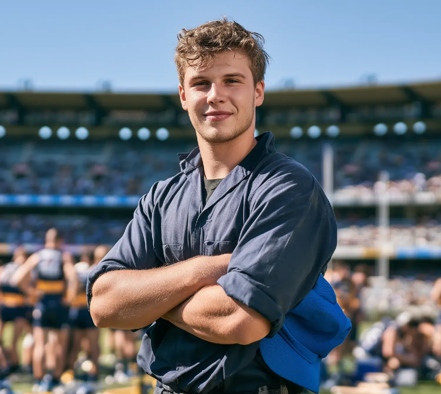 Male apprentice within AFL sporting environment